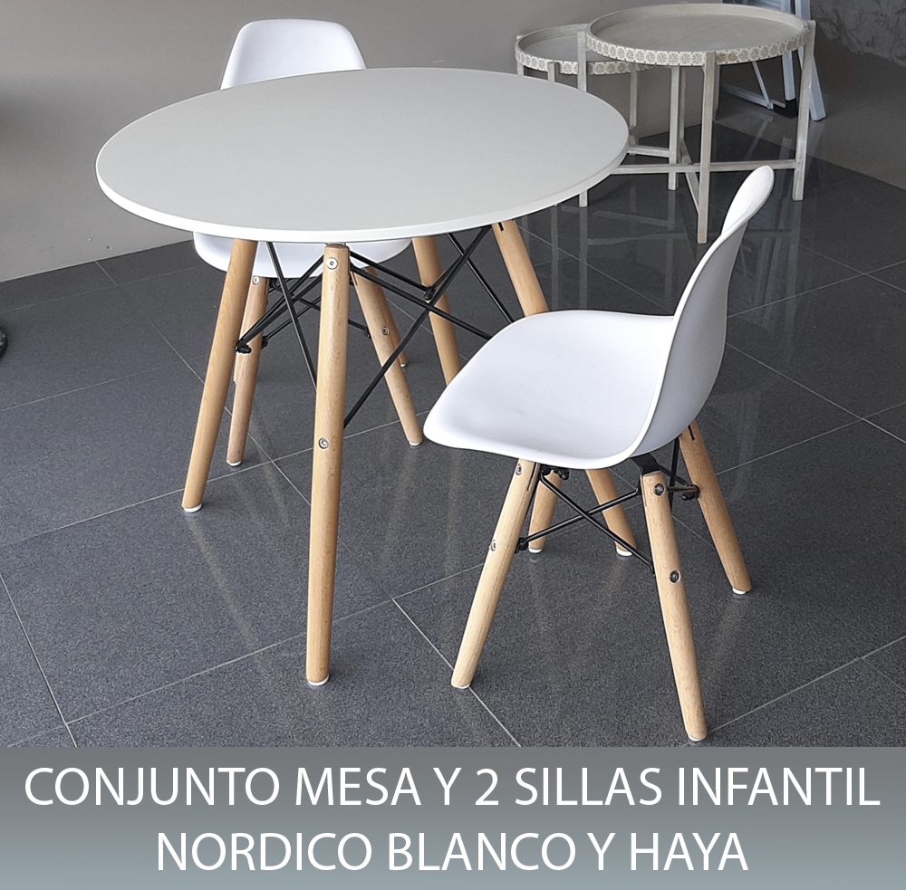 MESA SILLAS NORDICO INFANTIL LAR INTERIORISMO HUESCA