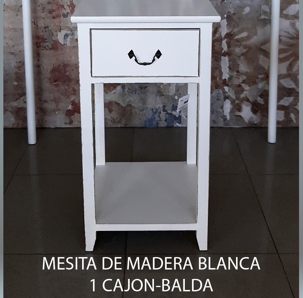 MESITA BLANCA 1 CAJÓN LAR INTERIORISMO HUESCA