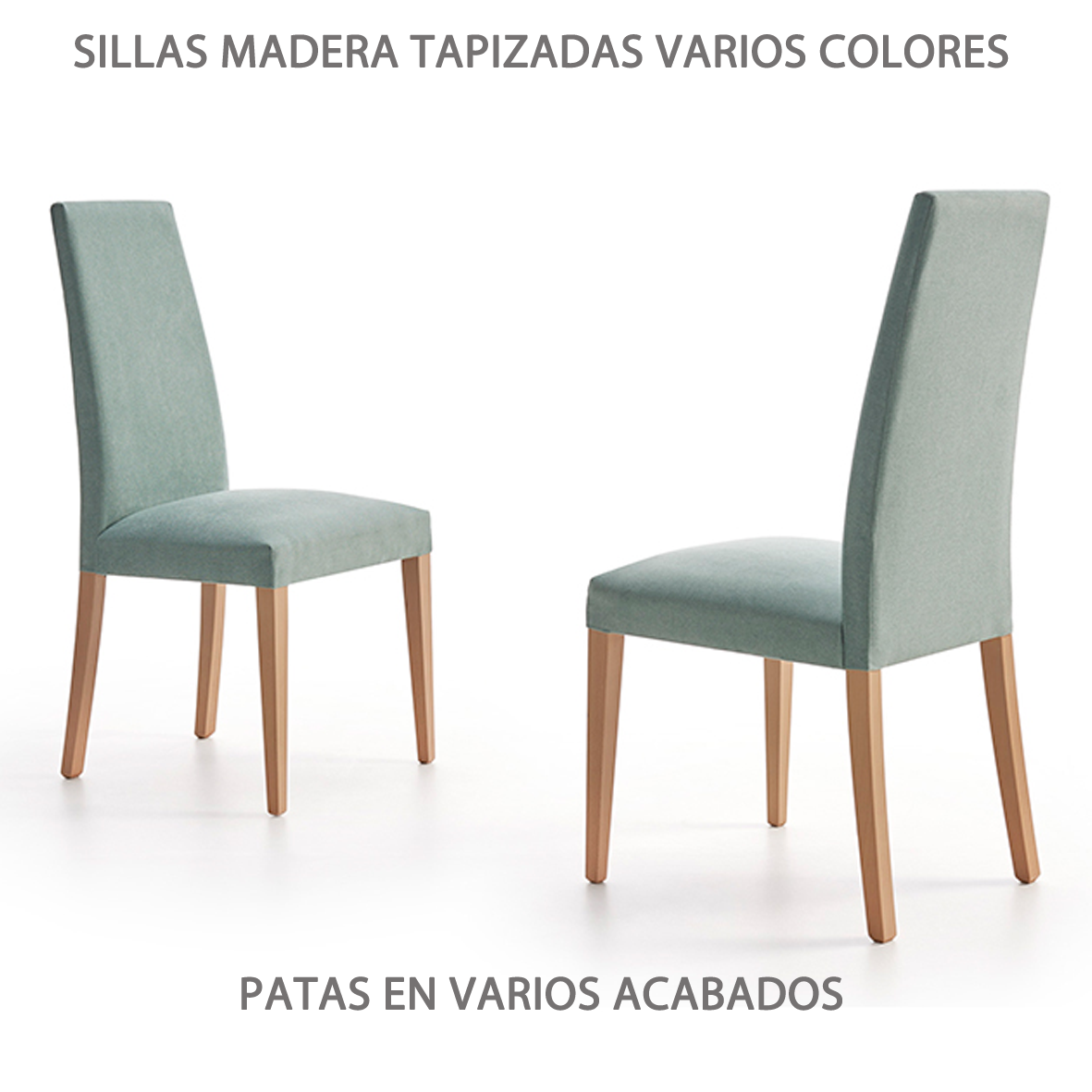 SILLAS COMEDOR MADERA TAPIZADAS LAR INTERIORISMO